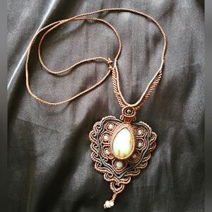 Handcrafted Brown Pendant Necklace